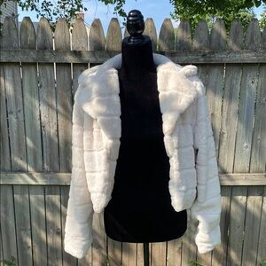 Forever 21 Cream Teddy Jacket